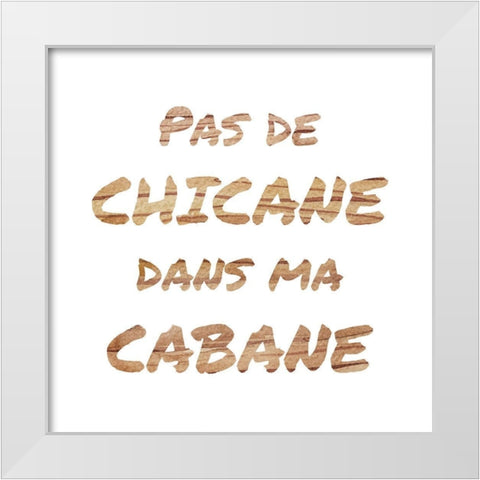 NO DISPUTE IN MY HOUSE White Modern Wood Framed Art Print by Atelier B Art Studio