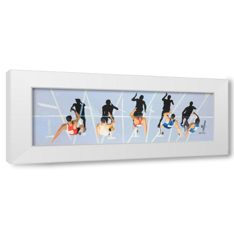 On your marks, get set, go! White Modern Wood Framed Art Print by Atelier B Art Studio