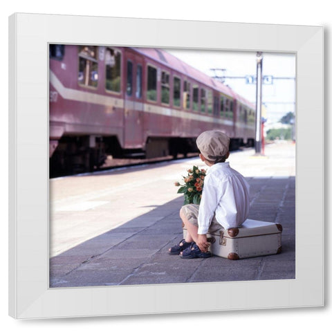 Goodbye White Modern Wood Framed Art Print by Hoenderkamp, Patrick