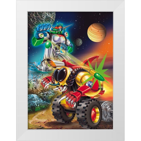 Space White Modern Wood Framed Art Print by Hoenderkamp, Patrick