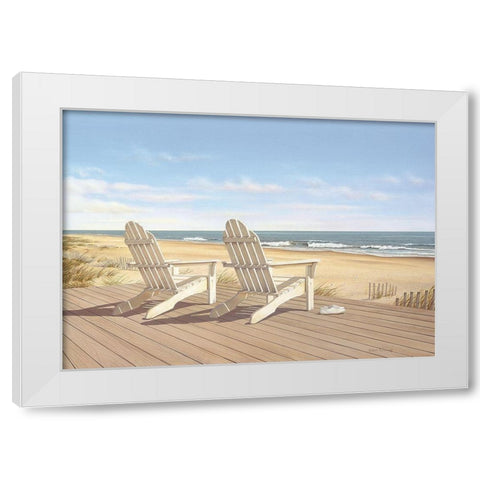 Point East White Modern Wood Framed Art Print by Pollera, Daniel