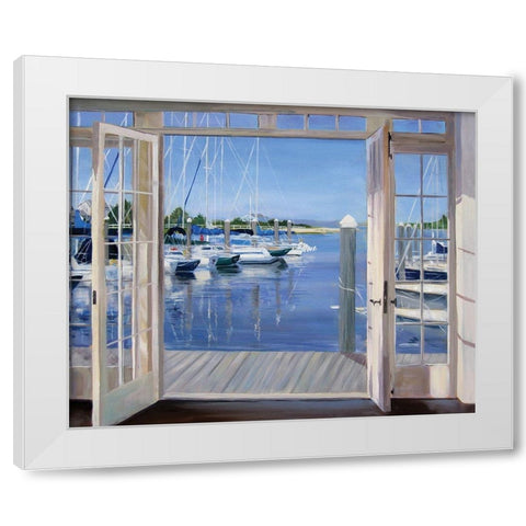 Reflections, Marina Mill Creek White Modern Wood Framed Art Print by Saxe, Carol
