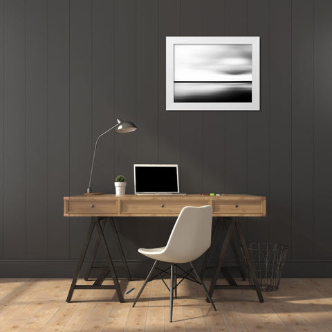 Minimal Landscape  White Modern Wood Framed Art Print by Loginov, N.