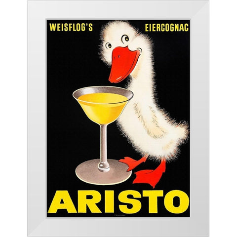 Aristo Cognac, 1957 White Modern Wood Framed Art Print by Anonymous