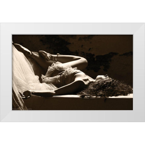 After the Ballet II. White Modern Wood Framed Art Print by Sipos, Judit