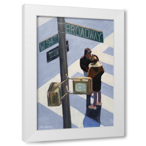 Broadway White Modern Wood Framed Art Print by Levine, Phil
