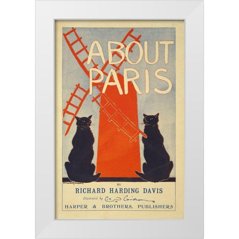 About Paris White Modern Wood Framed Art Print by Gibson, Charles Dana