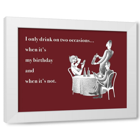 When Should You Drink? White Modern Wood Framed Art Print by Inuit