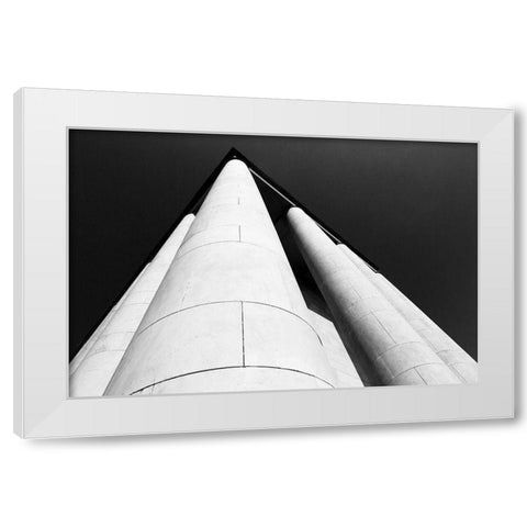 Building Columns White Modern Wood Framed Art Print by Graciet, Stephane