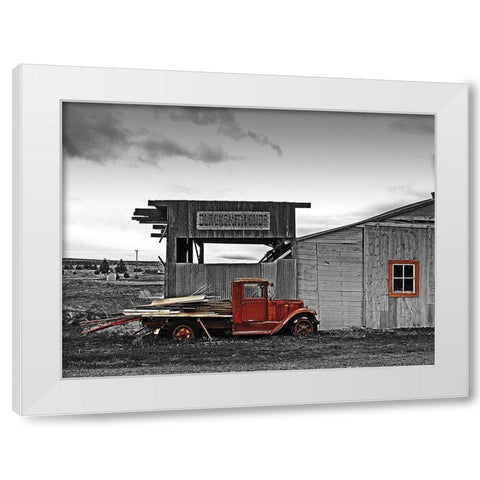 Vintage Country White Modern Wood Framed Art Print by Sanders, G.