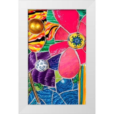 Floral study 2010 White Modern Wood Framed Art Print by Mandell, Jonathan