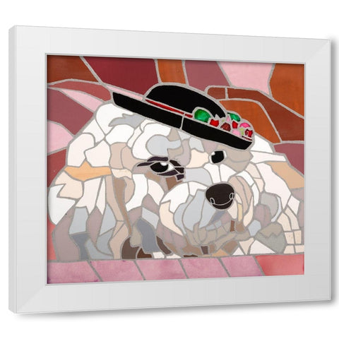 Mimi Diptych I White Modern Wood Framed Art Print by Mandell, Jonathan