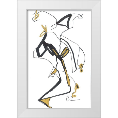 Abstract 101 White Modern Wood Framed Art Print by Carroccio, Lisa