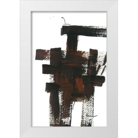 Grid Work II White Modern Wood Framed Art Print by Carroccio, Lisa