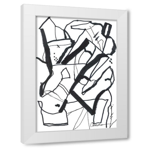 Conflict I White Modern Wood Framed Art Print by Carroccio, Lisa