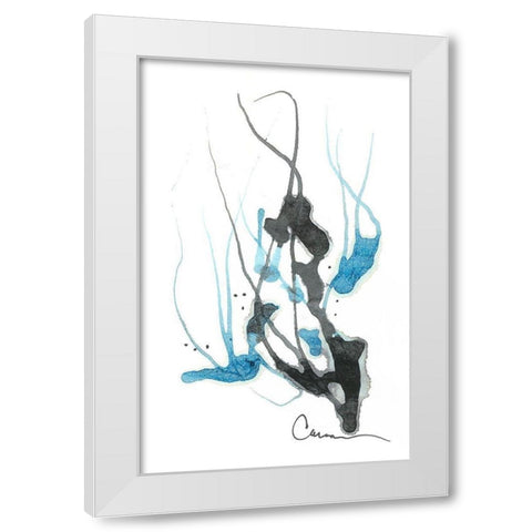 Sea Flower I White Modern Wood Framed Art Print by Carroccio, Lisa