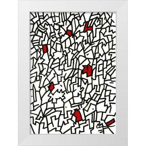 Hungarian Wedding Music White Modern Wood Framed Art Print by Carroccio, Lisa