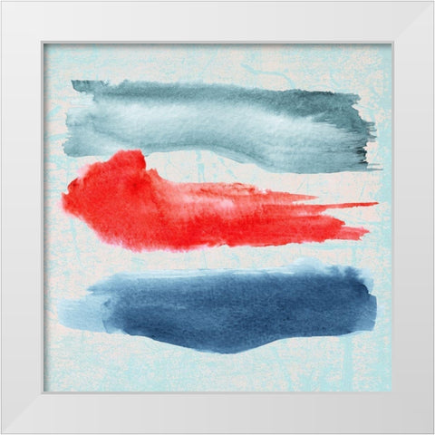 BrushstrokeTrio White Modern Wood Framed Art Print by Inuit