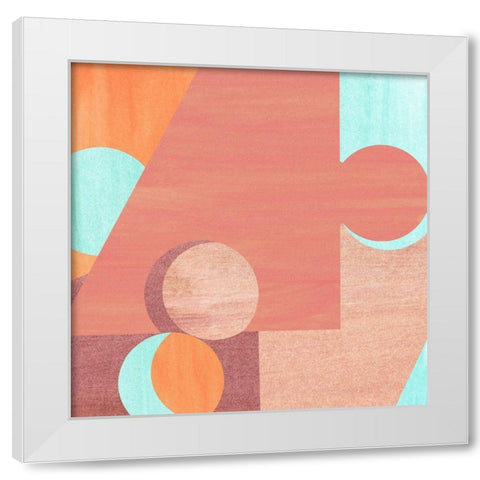 Soft Patterns II. White Modern Wood Framed Art Print by Inuit