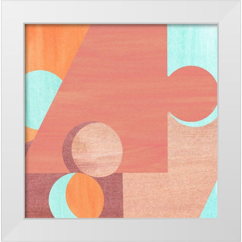 Soft Patterns II. White Modern Wood Framed Art Print by Inuit