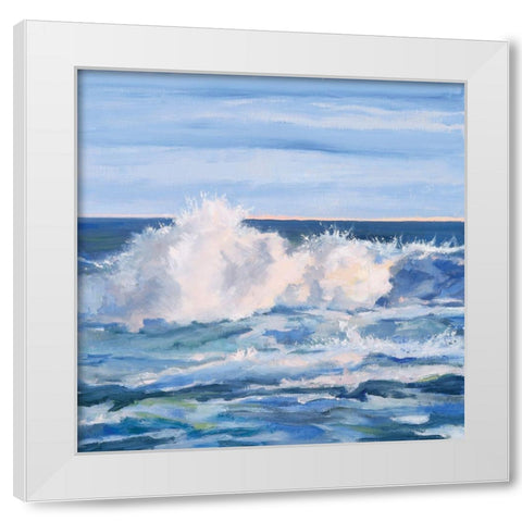 Winter Cold Wave White Modern Wood Framed Art Print by Casey, Anderson