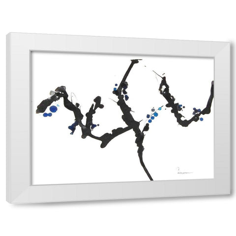 Branching Out I White Modern Wood Framed Art Print by Carroccio, Lisa