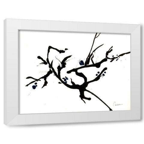 Branching Out II White Modern Wood Framed Art Print by Carroccio, Lisa