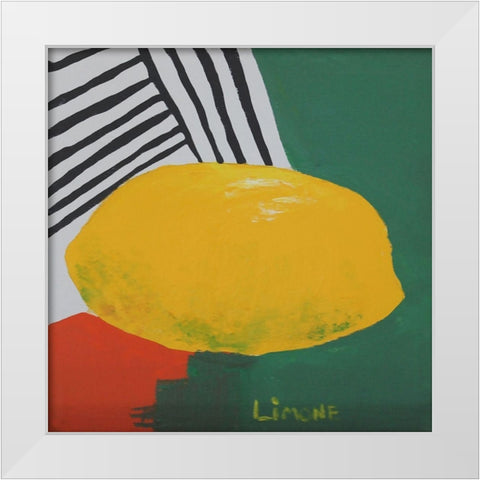 Limone II White Modern Wood Framed Art Print by Carroccio, Lisa