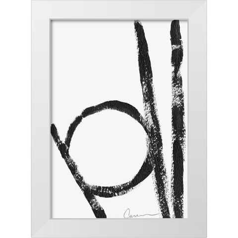 Play White Modern Wood Framed Art Print by Carroccio, Lisa