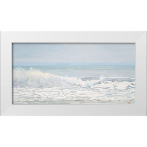 Silver Wave White Modern Wood Framed Art Print by Casey, Anderson
