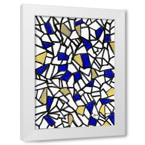 Shalom White Modern Wood Framed Art Print by Carroccio, Lisa