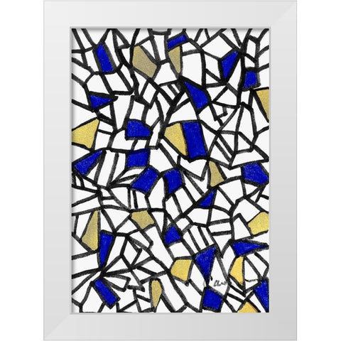 Shalom White Modern Wood Framed Art Print by Carroccio, Lisa