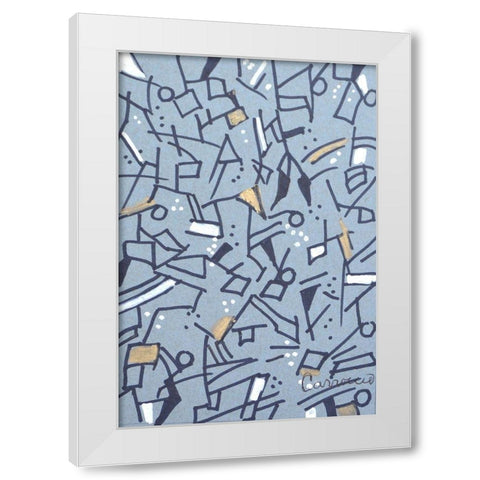 Tribal II White Modern Wood Framed Art Print by Carroccio, Lisa