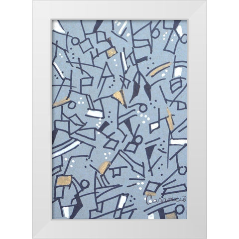 Tribal II White Modern Wood Framed Art Print by Carroccio, Lisa
