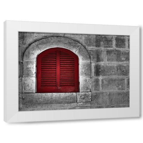 Moonstruck Window White Modern Wood Framed Art Print by McCarthy, William