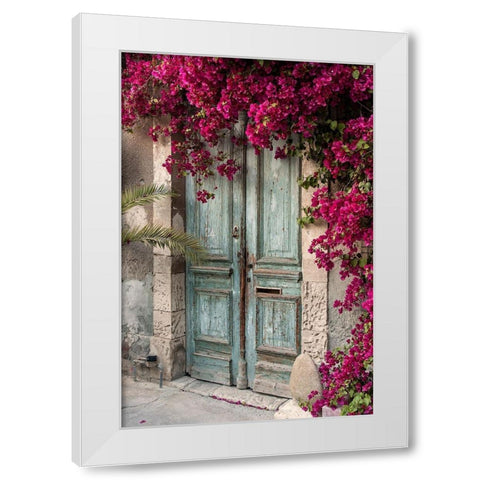 Beautiful Antique Doorway White Modern Wood Framed Art Print by Dinosmichail