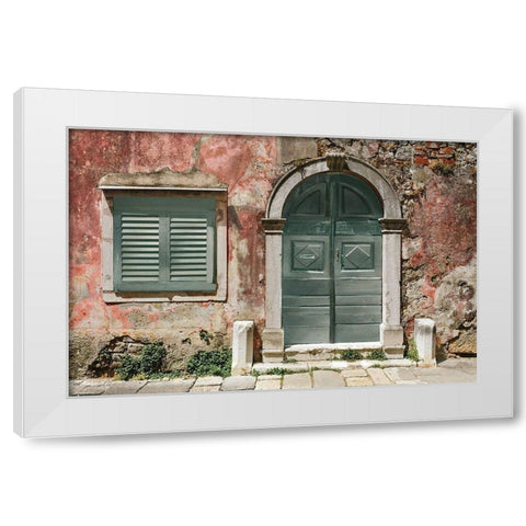 Antique Shutters and Door White Modern Wood Framed Art Print by Orekhov, Andrey