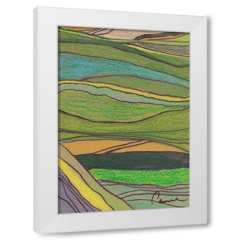 Landscape Abstract White Modern Wood Framed Art Print by Carroccio, Lisa