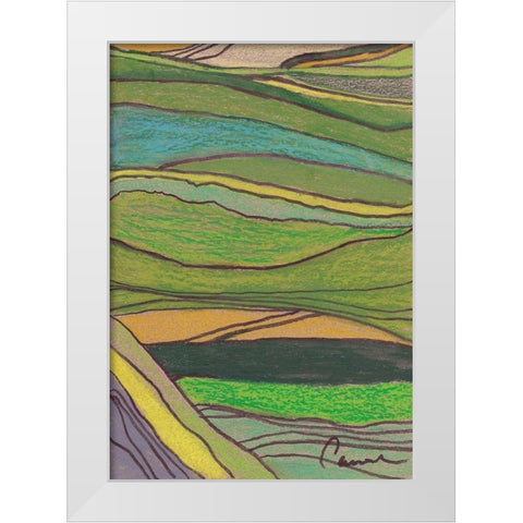 Landscape Abstract White Modern Wood Framed Art Print by Carroccio, Lisa