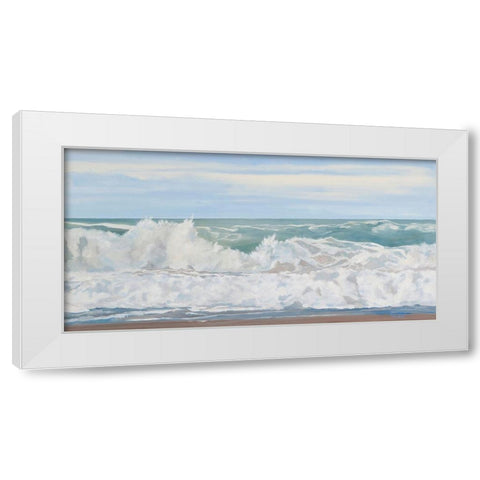 Wild Ocean White Modern Wood Framed Art Print by Casey, Anderson