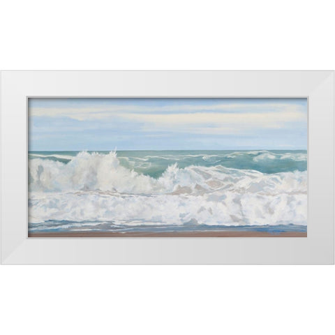 Wild Ocean White Modern Wood Framed Art Print by Casey, Anderson