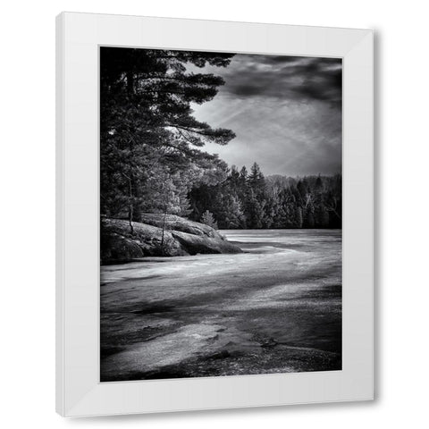 Gull Wing Lake White Modern Wood Framed Art Print by Carson, Brian