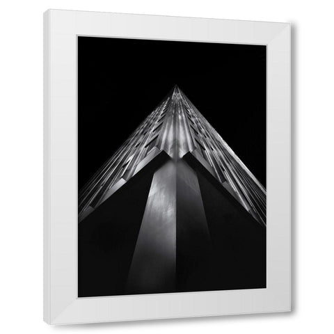 Soaring Building White Modern Wood Framed Art Print by Carson, Brian