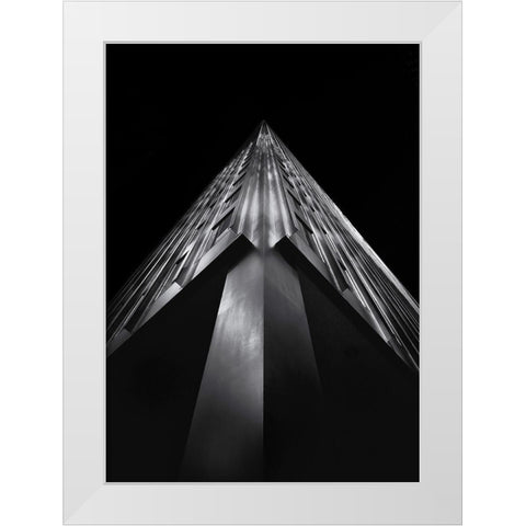 Soaring Building White Modern Wood Framed Art Print by Carson, Brian