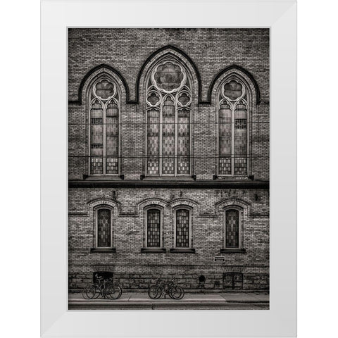 Church Facade White Modern Wood Framed Art Print by Carson, Brian