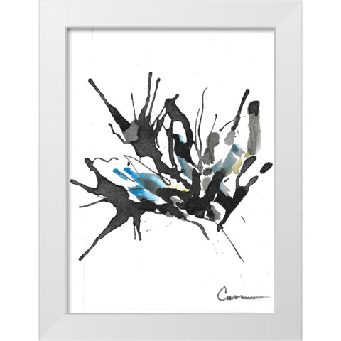 Flower Abstract White Modern Wood Framed Art Print by Carroccio, Lisa