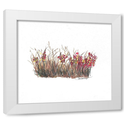 Flower Garden White Modern Wood Framed Art Print by Carroccio, Lisa