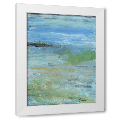 On the Shore White Modern Wood Framed Art Print by Carroccio, Lisa