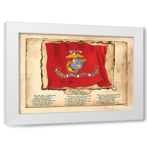 Marines Faithfull White Modern Wood Framed Art Print by Alexander, Natalie