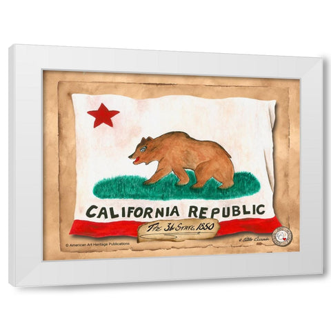 California-Solo with background White Modern Wood Framed Art Print by Alexander, Natalie